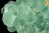 Blue-Green Fluorite Crystals with Quartz - China #128804-1